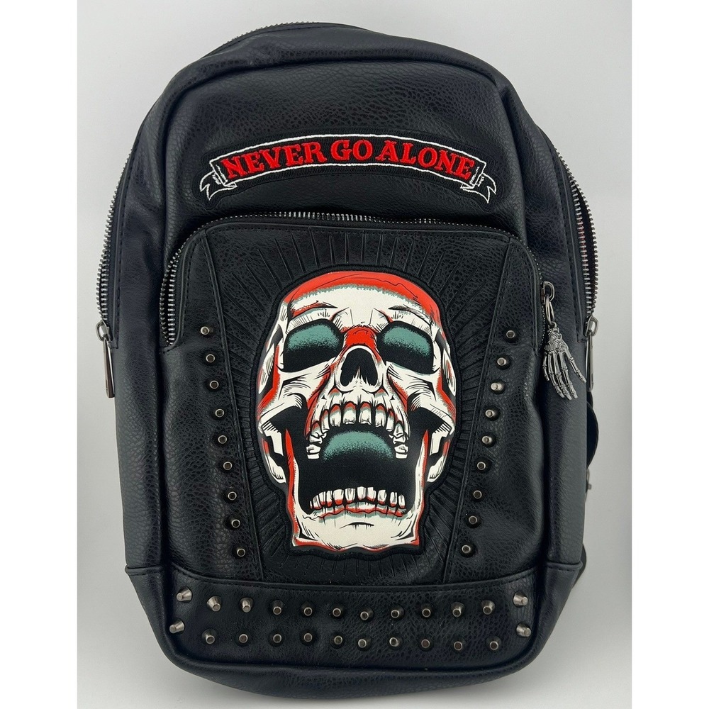 Universal Studios Halloween Horror Nights Never Go Alone Skull Sling Backpack